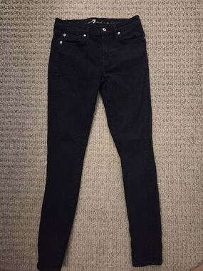 7 For All Mankind Black Skinny Jeans